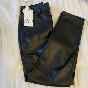 NEW W/T Zara Leather Trousers